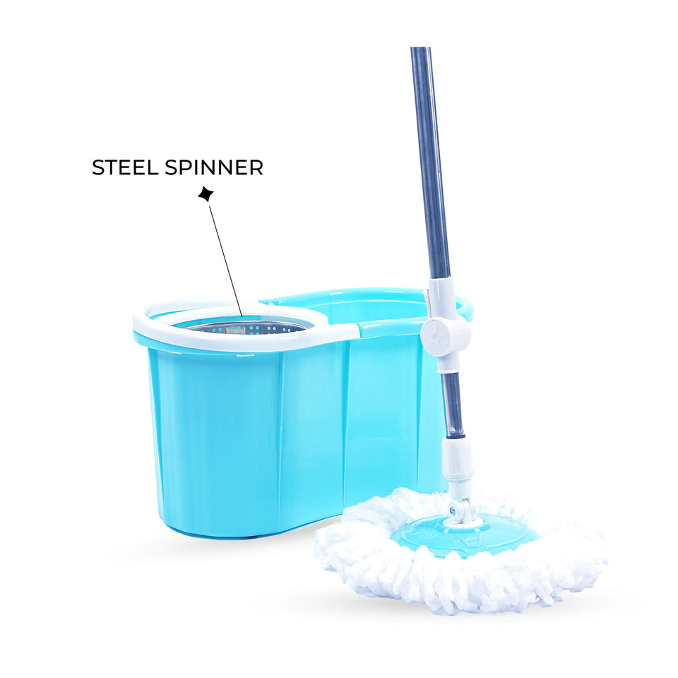 Spin mop with steel bucket 360°