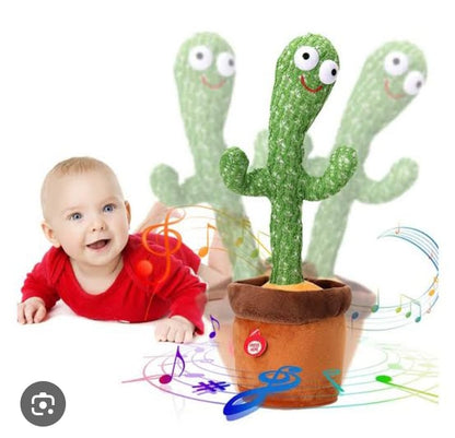 Rechargeable Dancing Cactus Toy with Songs Plush Funny Electronic Singing Dancing Cactus Shaking Cactus Lightning, Wriggle Twisting Cactus Cute Plush Toy Education Toy for Children Playing Birthday Gift and Home Decoration Kids Toy me