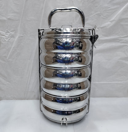 Stainless steel tiffin belly shape