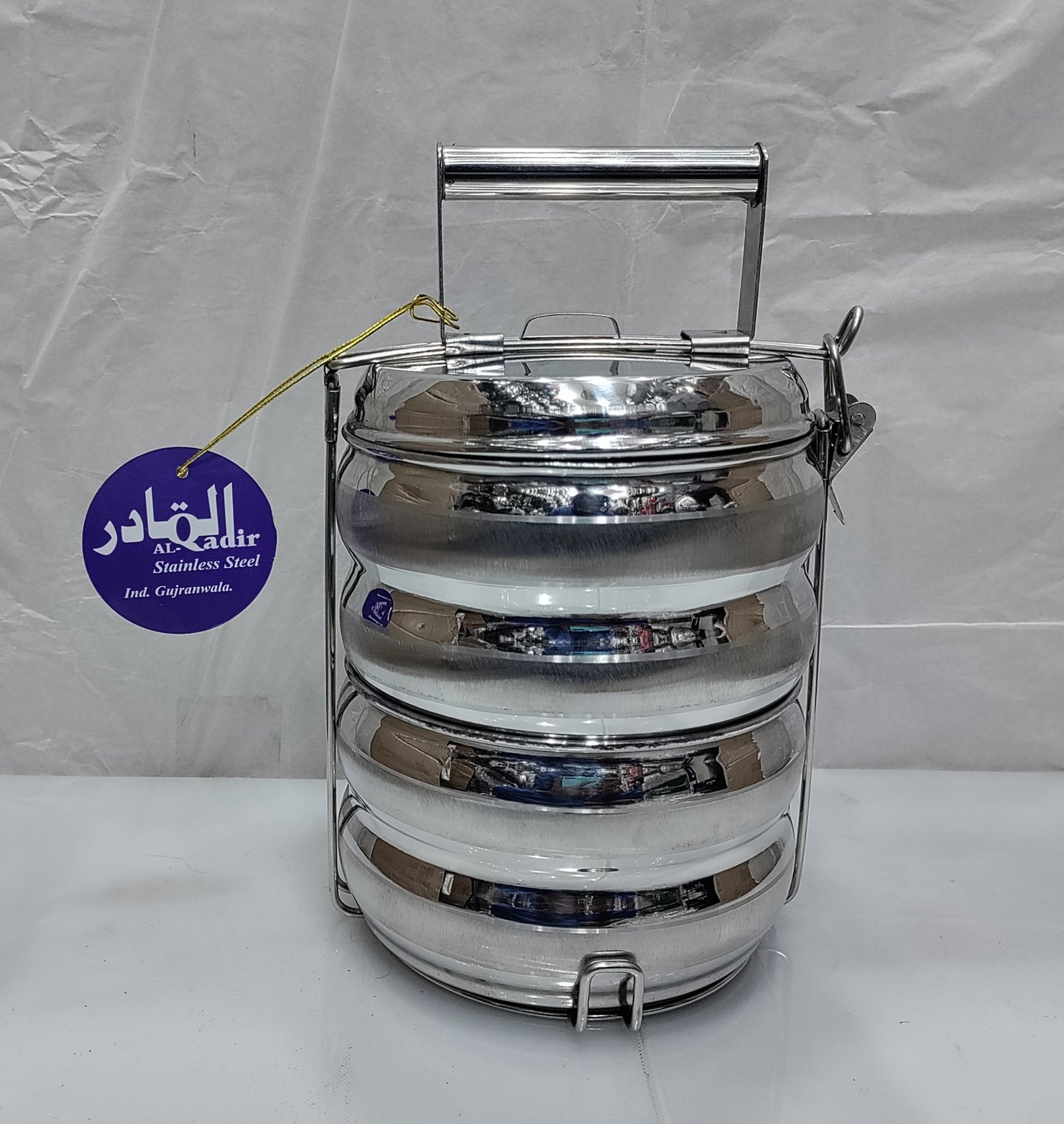 Stainless steel tiffin belly shape