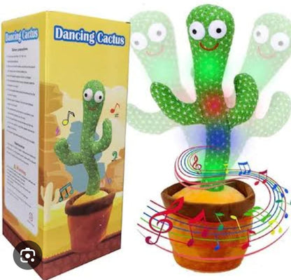 Rechargeable Dancing Cactus Toy with Songs Plush Funny Electronic Singing Dancing Cactus Shaking Cactus Lightning, Wriggle Twisting Cactus Cute Plush Toy Education Toy for Children Playing Birthday Gift and Home Decoration Kids Toy me