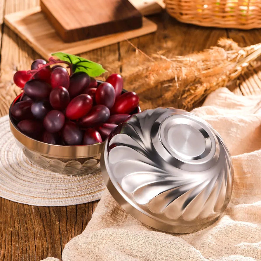 Steel fancy Bowl for salad soup 11cm Beautiful thick layer Hakimi Steel