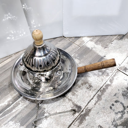 Stainless Steel Incense Burner Lobandan Dhoni Hakimi Steel