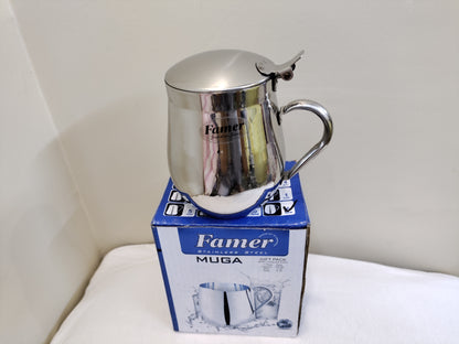 Beautiful Stainless Steel Juice Mug With Lid box pack Hakimi Steel