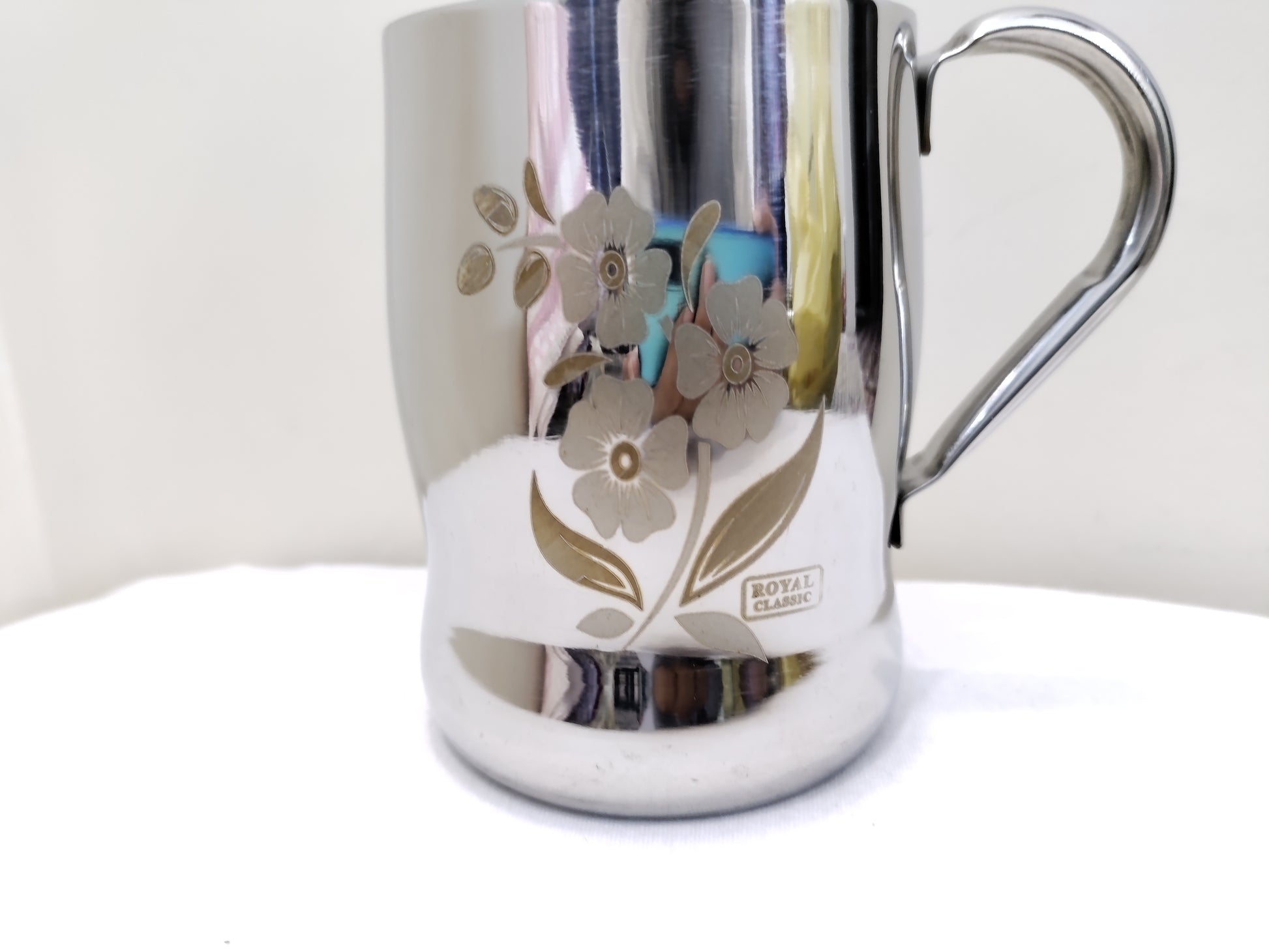 Stainless Steel Juice Mug Flower Print Design/ juice mug Hakimi Steel