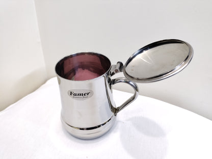 Beautiful Stainless Steel Juice Mug With Lid box pack Hakimi Steel