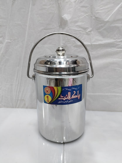 heavy gage Milkcan Stainless Steel balti for milk Ghee Oil