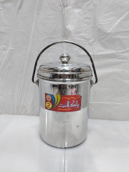 heavy gage Milkcan Stainless Steel balti for milk Ghee Oil