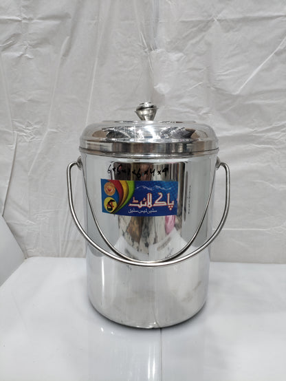 heavy gage Milkcan Stainless Steel balti for milk Ghee Oil