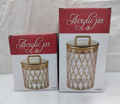 Acrylic air tight storage jar set small large