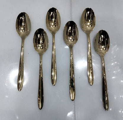 Golden stainless steel spoons and forks Cutlery