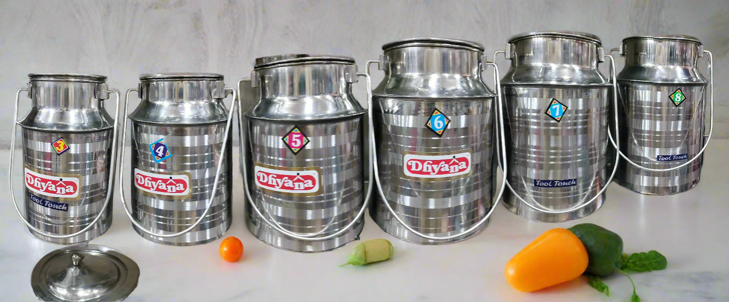 Stainless Steel Milkcan best quality long handle shaded design air tight