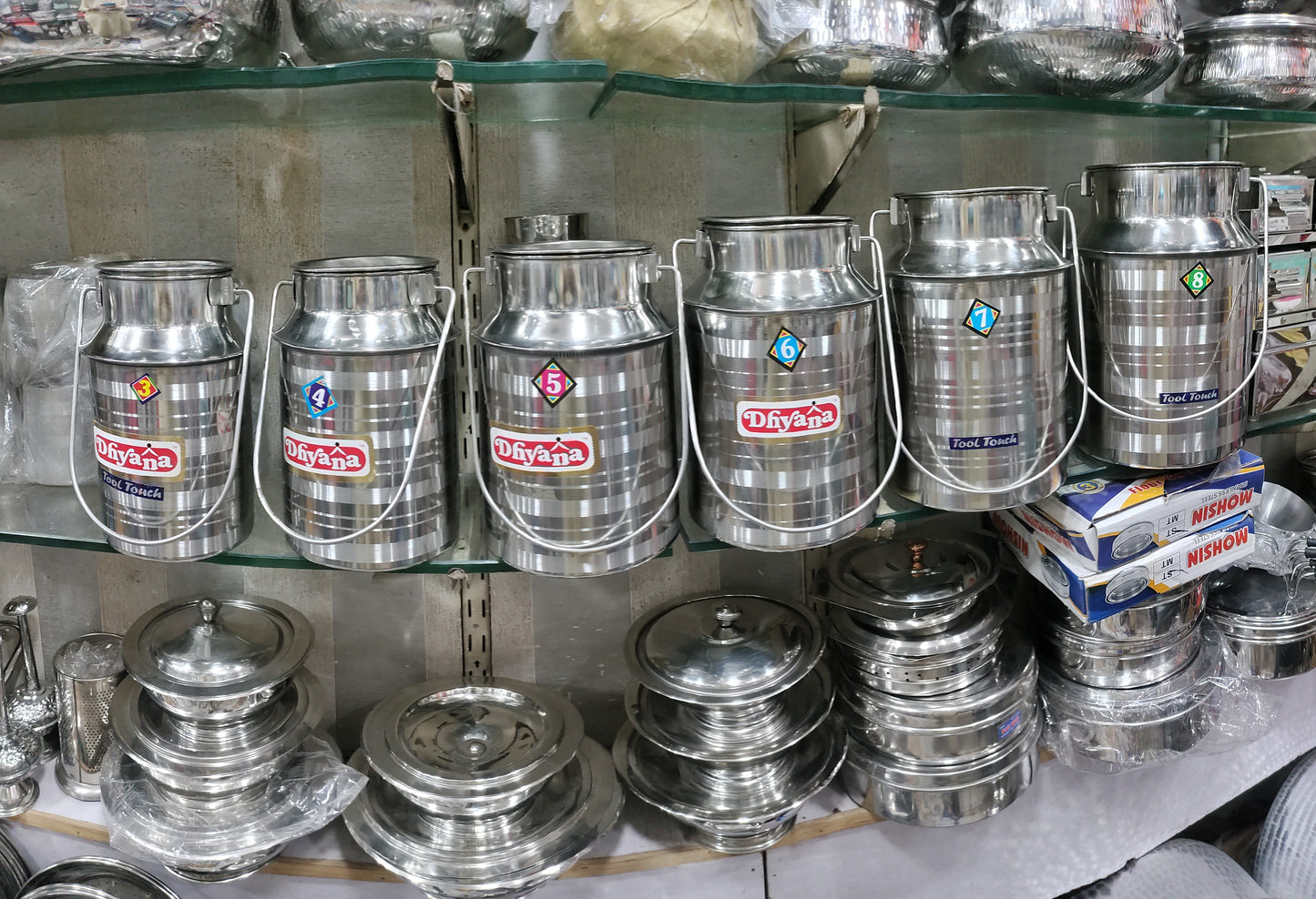 Stainless Steel Milkcan best quality long handle shaded design air tight