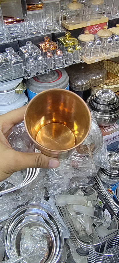 Copper glass heavy weight healthy hygienic