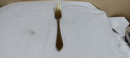 Golden stainless steel spoons and forks Cutlery