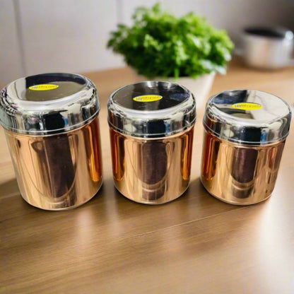 copper color stainless steel 3 pcs spice set Hakimi Steel