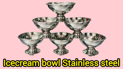 6 pcs set Stainless steel icecream bowl beautiful