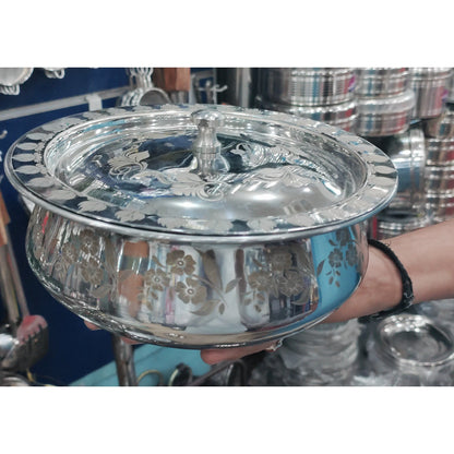 Laser Print Stainless Steel serving Handi platter dish Hakimi Steel