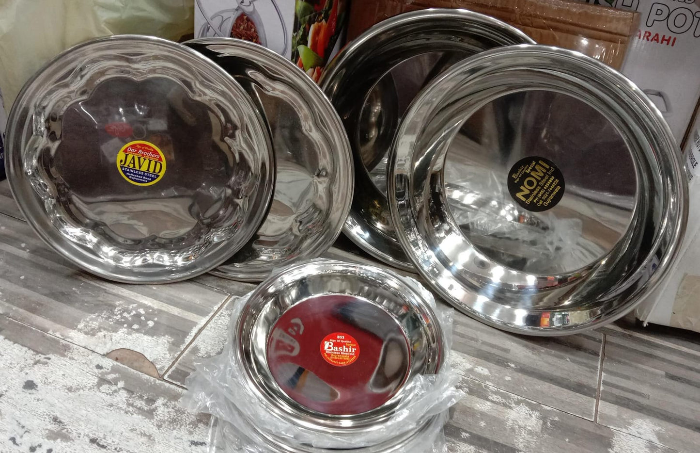 stainless steel wholesale crockery shop bartan