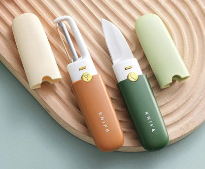 Paring knife two-in-one kitchen stainless steel multi-function scraper melon planing fruit peeling artifact fruit knife Hakimi Steel