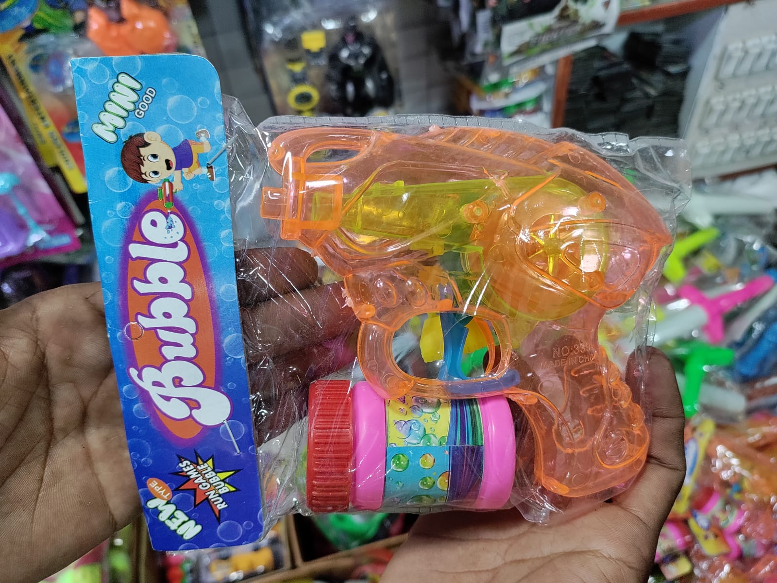 Bubbles Machine Shooter For Kids, Bubbles Gun Toy With One Bubbles Liquid Bottle. Hakimi Steel