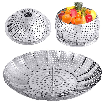 folding steamer basket stainless steel beautiful