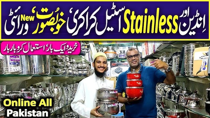 Load video: stainless steel cookware set and kitchenware