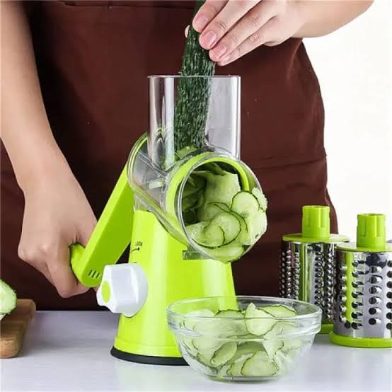 Vegetable cutter grater 3 in 1 drum roller multifunctional