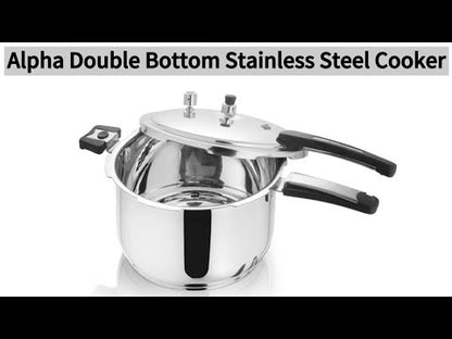 Alpha stainless steel Cooker Double Bottom Heavy weight